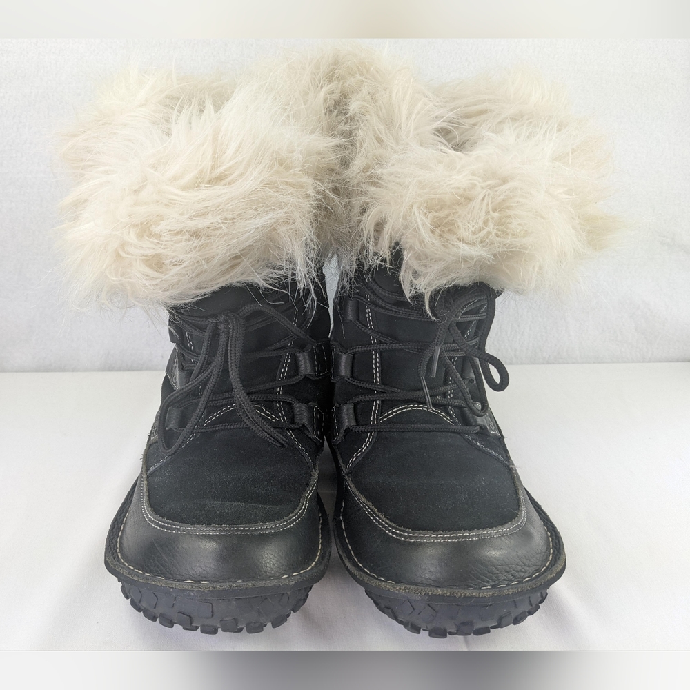 Sorel Kaya Winter Snow Boots Women's Size 7.5 Waterproof Faux Fur Leather Black - Picture 5 of 12